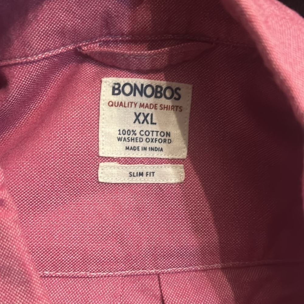 Pink Bonobos Button Up - Picture 3 of 4